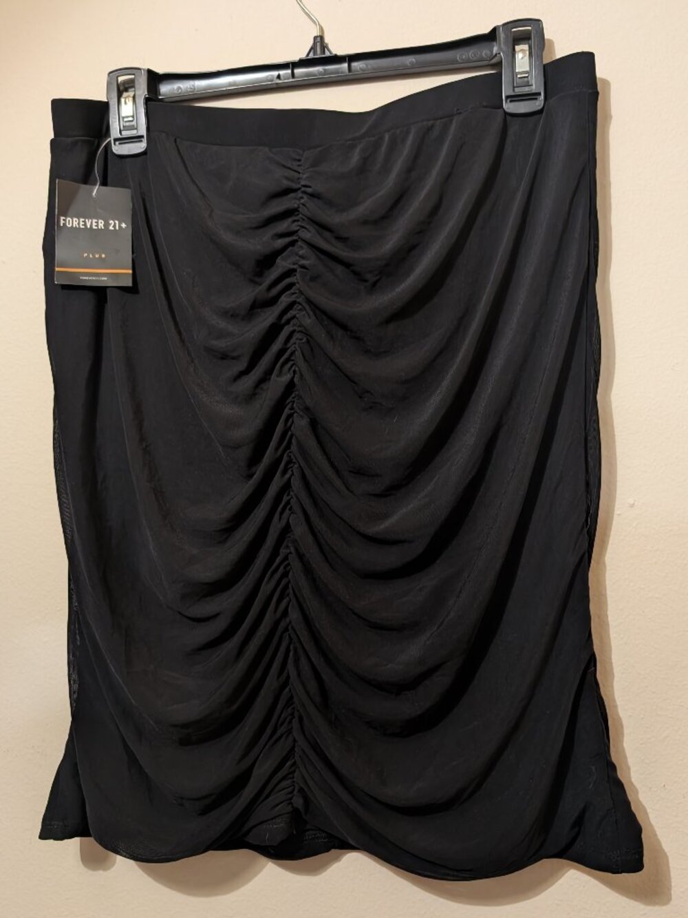 NWT Ruched Bodycon Pencil Skirt Stretchy Forever 21+ Size 1X